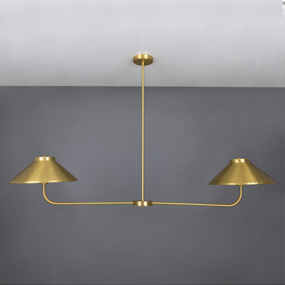 Mullan Lighting Princeton 2-Light Brass Island Chandelier