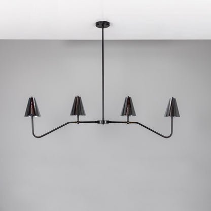 Mullan Lighting Salvador 4-light Island Brass Bar Chandelier