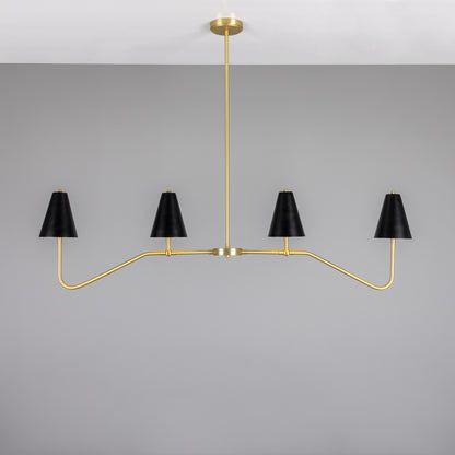 Mullan Lighting Salvador 4-light Island Brass Bar Chandelier