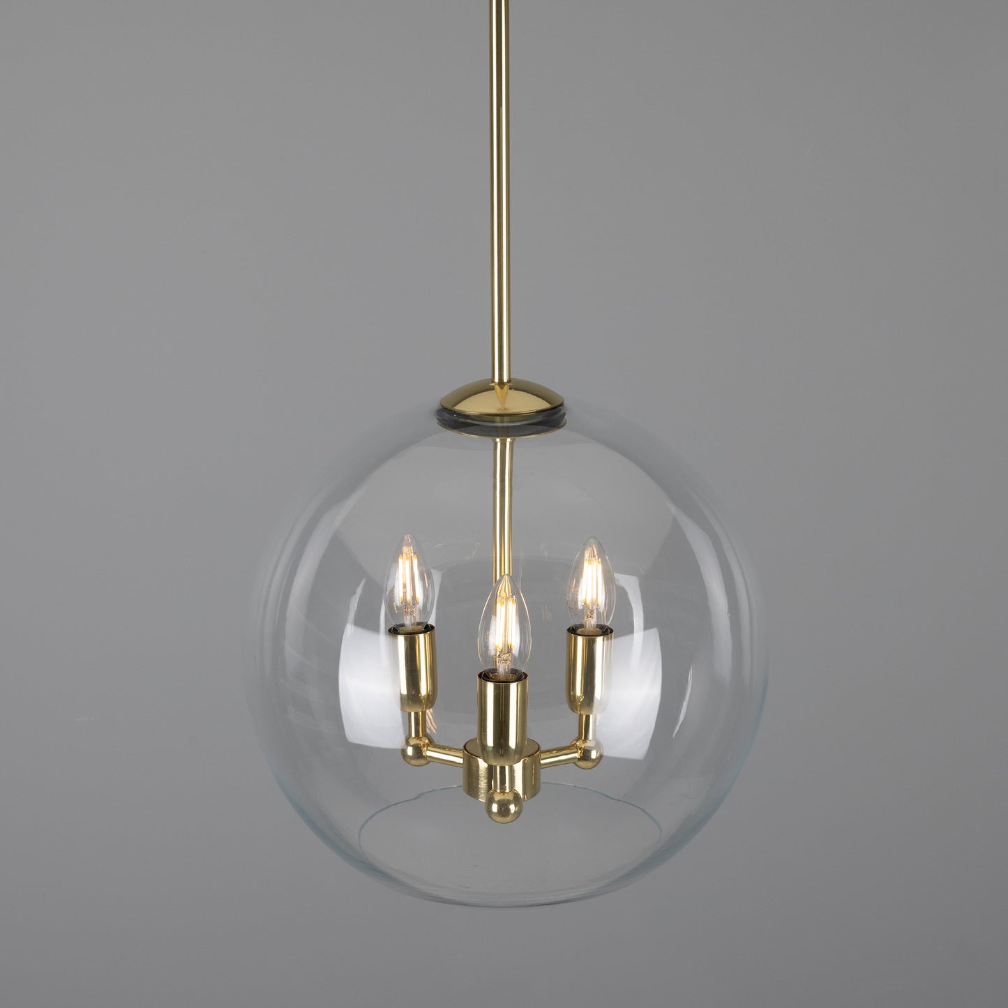 Mullan Lighting Clermont 3-Light Modern Mini Chandelier with Open Glass Globe