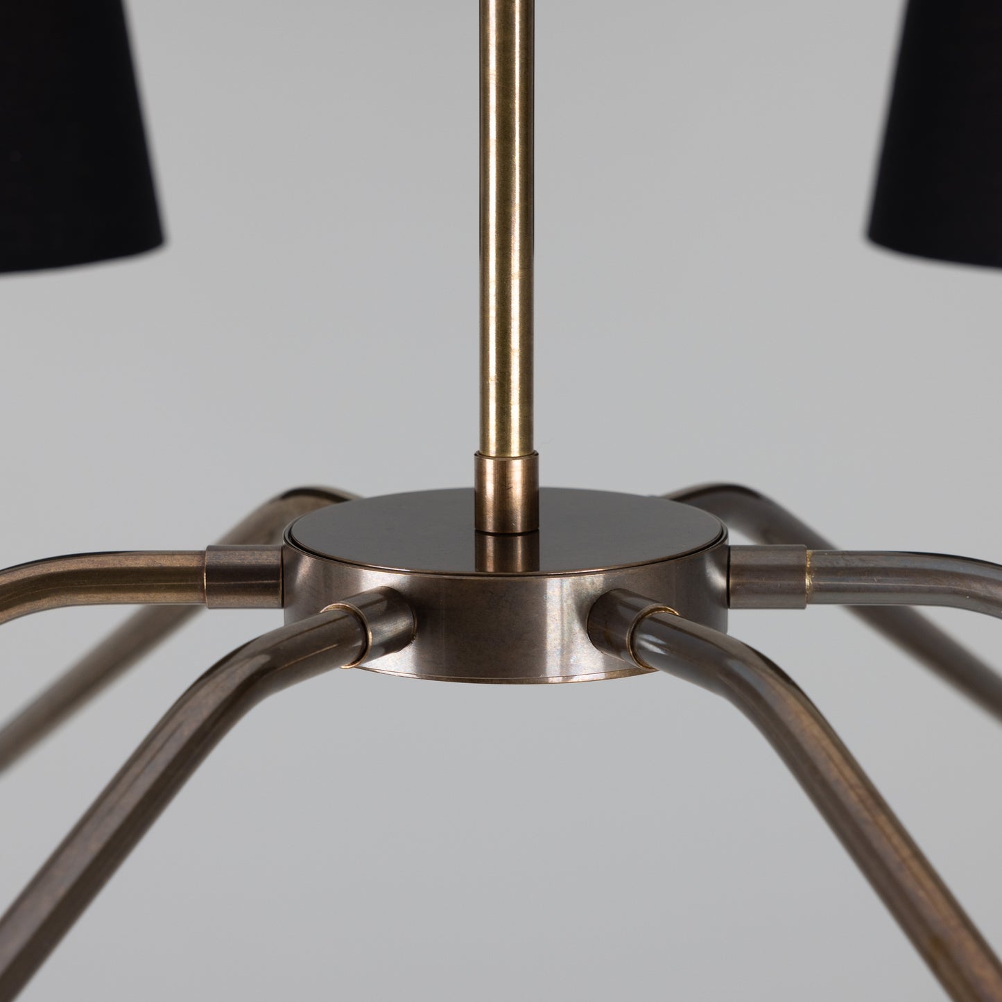 Mullan Lighting Para 6-Light Modern Brass Chandelier with Fabric Shades