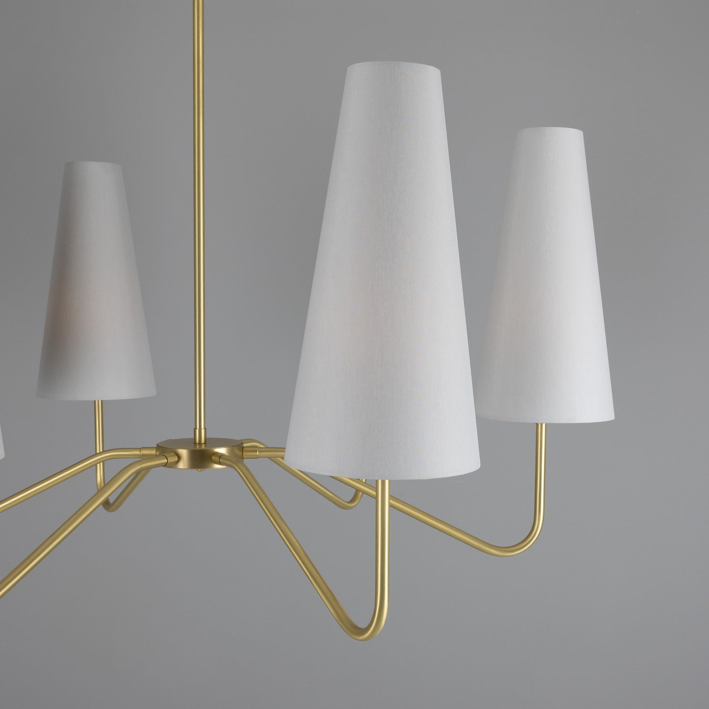 Mullan Lighting Para 6-Light Modern Brass Chandelier with Fabric Shades