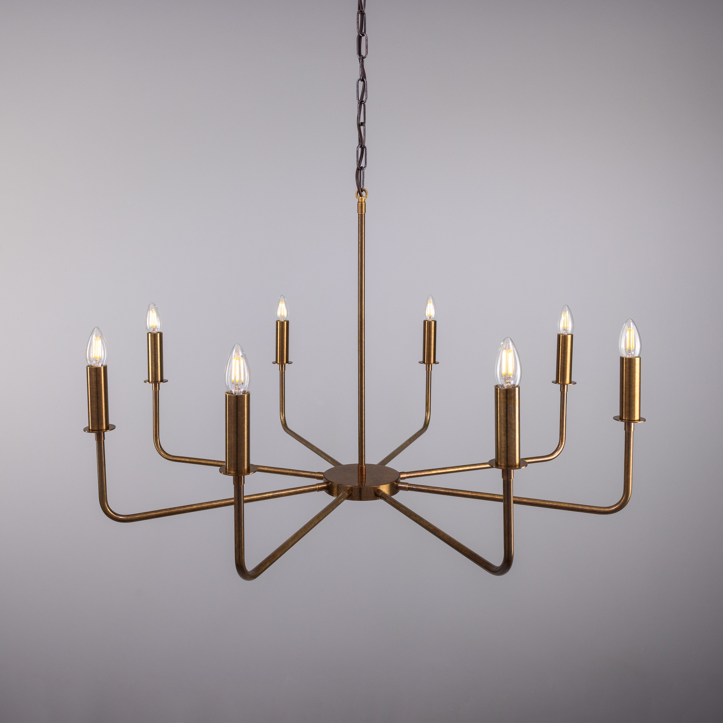 Mullan Lighting Irvine 8-Light Modern Brass Chandelier – MEJUSA