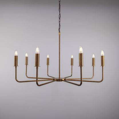 Mullan Lighting Irvine 8-Light Modern Brass Chandelier
