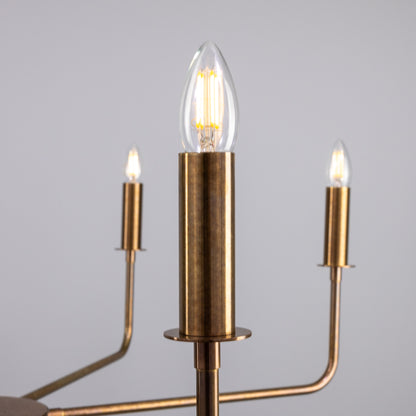 Mullan Lighting Irvine 8-Light Modern Brass Chandelier