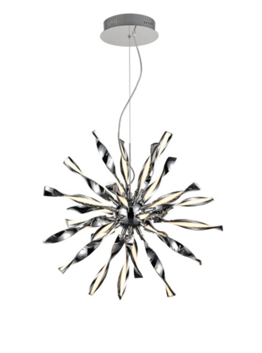 Franklite Supernova 24-Light Chrome LED Sputnik Chandelier