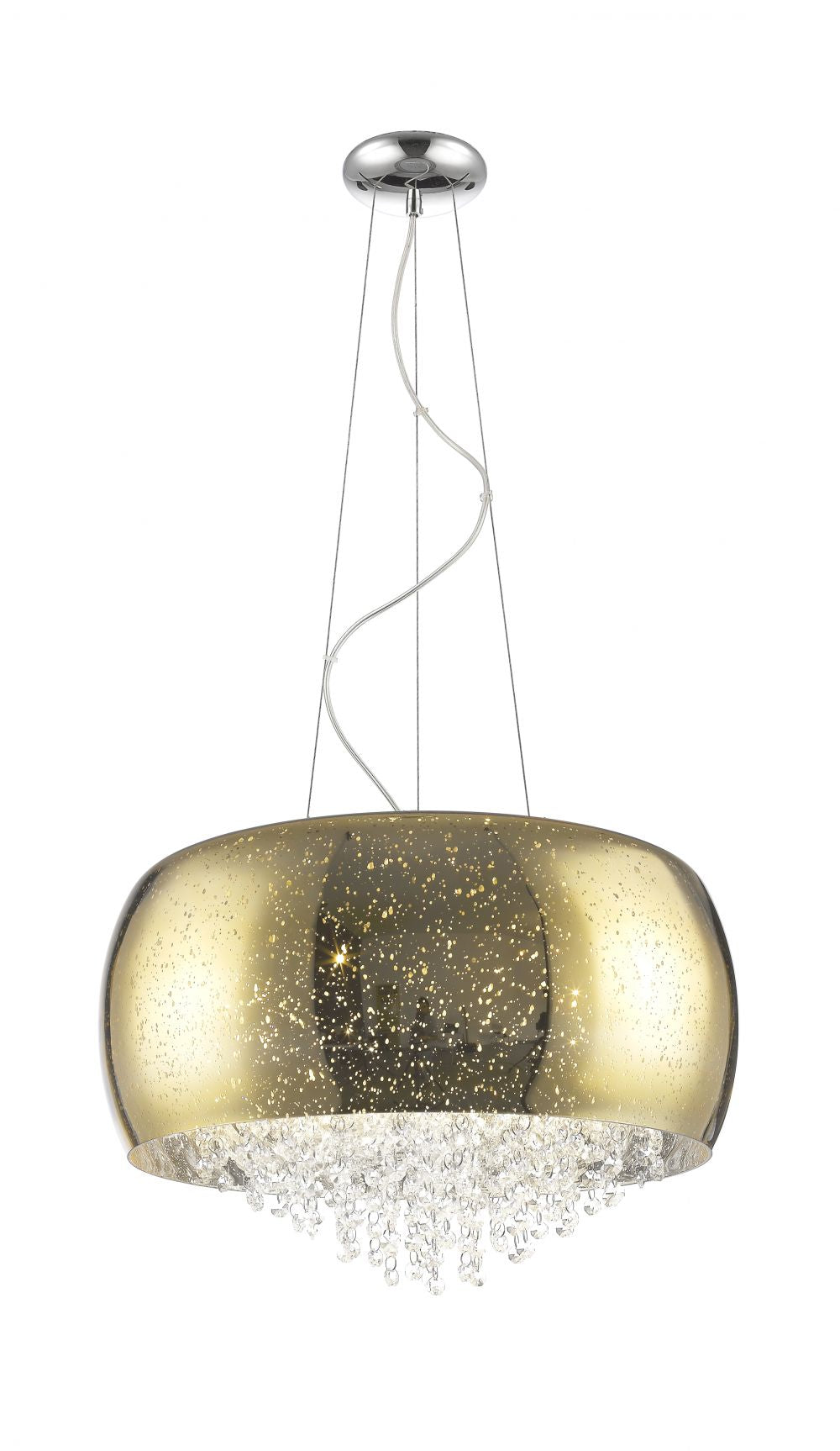 Impex Lighting Luna 5-Light Gold Crystal Drum Chandelier