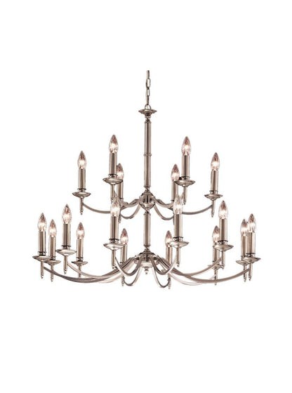 Franklite Petrushka 18-Light Two-Tier Bronze Candle Chandelier