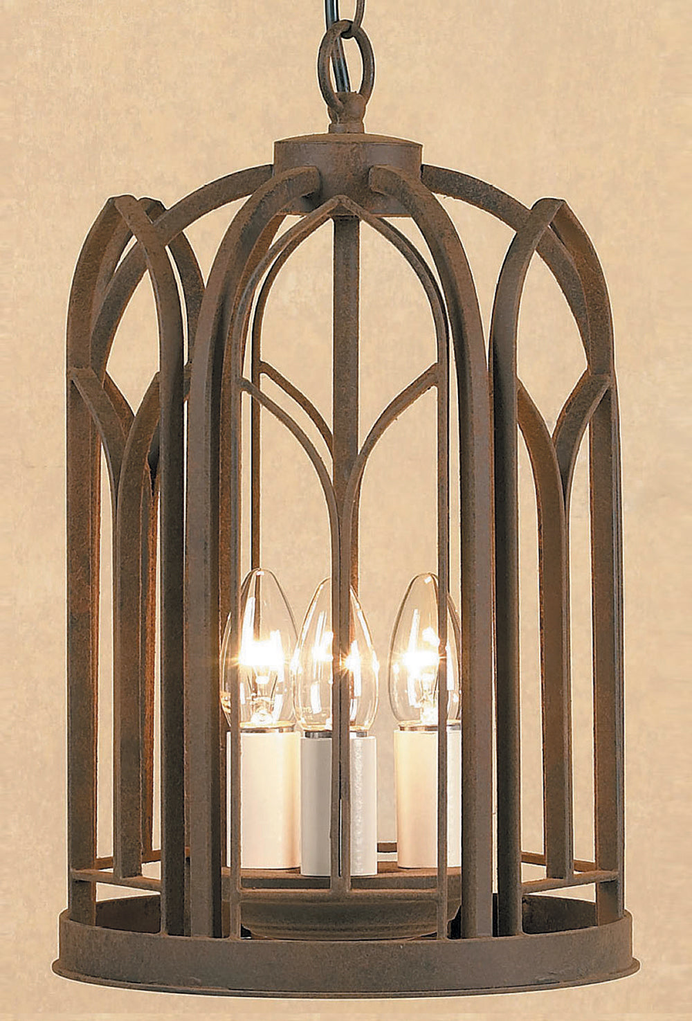 Impex Lighting Villa 3-Light Aged Lantern Pendant Chandelier
