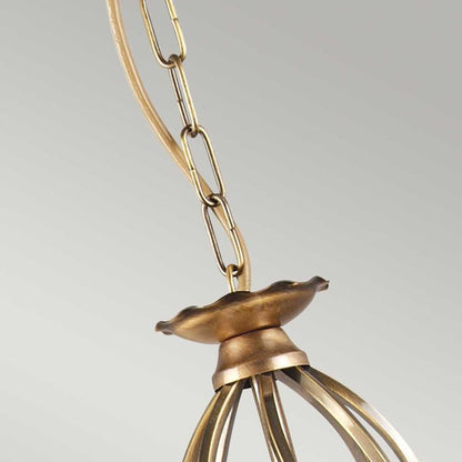Elstead Lighting Aegean 3-Light Aged Brass Candle Chandelier