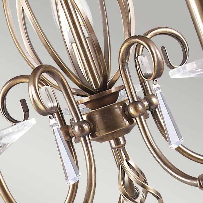 Elstead Lighting Aegean 5-Light Aged Brass Candle Chandelier