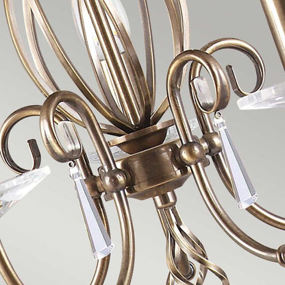 Elstead Lighting Aegean 5-Light Aged Brass Candle Chandelier