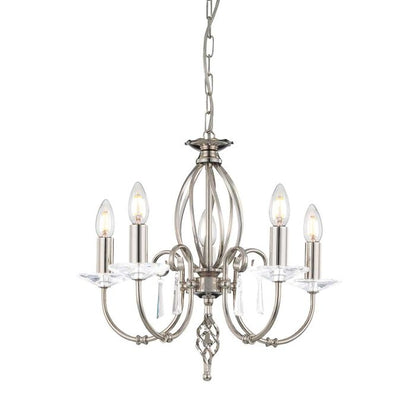 Elstead Lighting Aegean 5-Light Polished Nickel Candle Chandelier