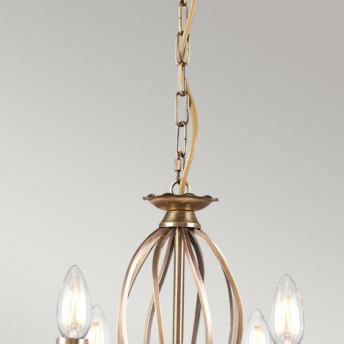 Elstead Lighting Aegean 8-Light Aged Brass Candle Chandelier