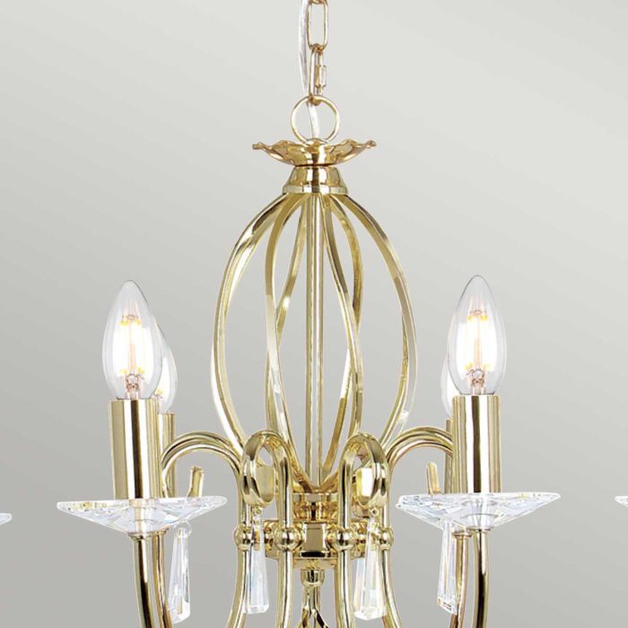 Elstead Lighting Aegean 8-Light Polished Brass Candle Chandelier