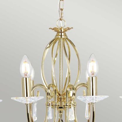Elstead Lighting Aegean 8-Light Polished Brass Candle Chandelier