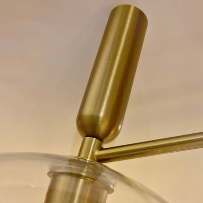Alora Mood Jude 3-Light Brushed Gold Glass Chandelier