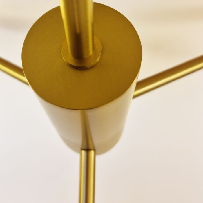 Alora Mood Jude 3-Light Brushed Gold Glass Chandelier