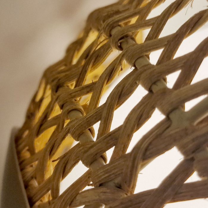 Alora Mood Perth 3-Light Brushed Gold Rattan & Opal Glass Globe Chandelier