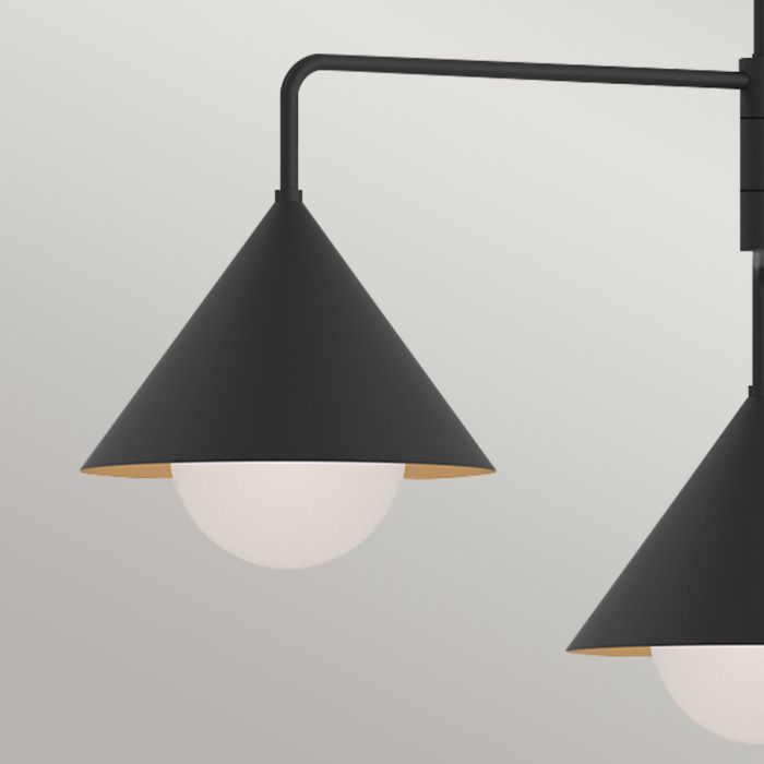 Alora Mood Remyck 3-Light Matte Black Modern Chandelier