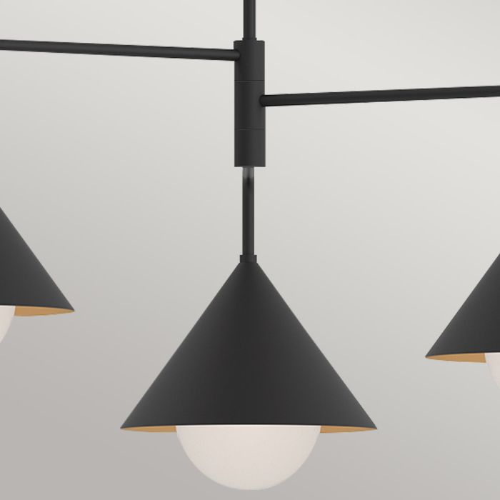 Alora Mood Remyck 3-Light Matte Black Modern Chandelier