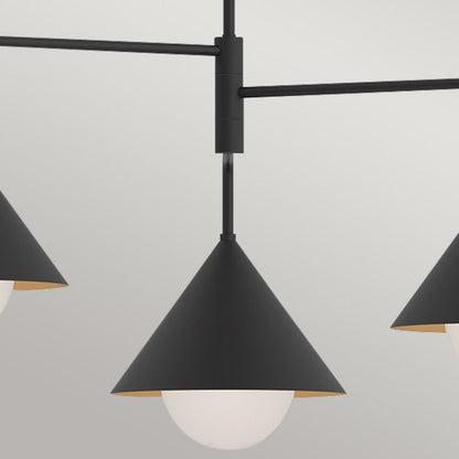 Alora Mood Remyck 3-Light Matte Black Modern Chandelier
