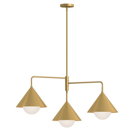 Alora Mood Remyck 3-Light Brushed Gold Modern Chandelier