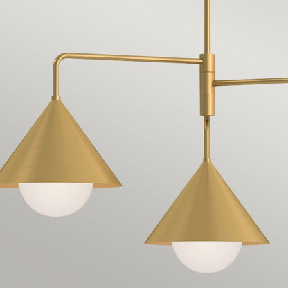 Alora Mood Remyck 3-Light Brushed Gold Modern Chandelier