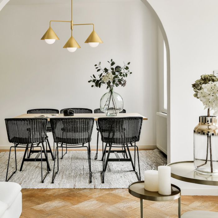 Alora Mood Remyck 3-Light Brushed Gold Modern Chandelier