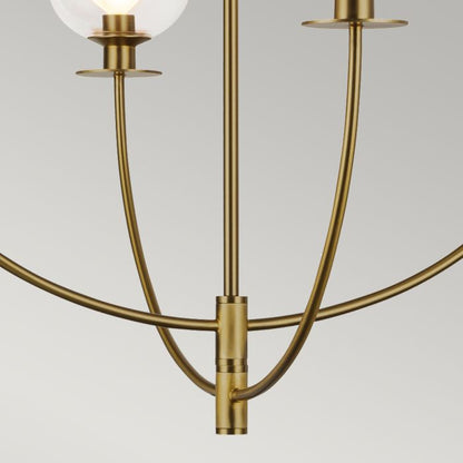 Alora Mood Sylvia 4-Light Brushed Gold Modern Chandelier