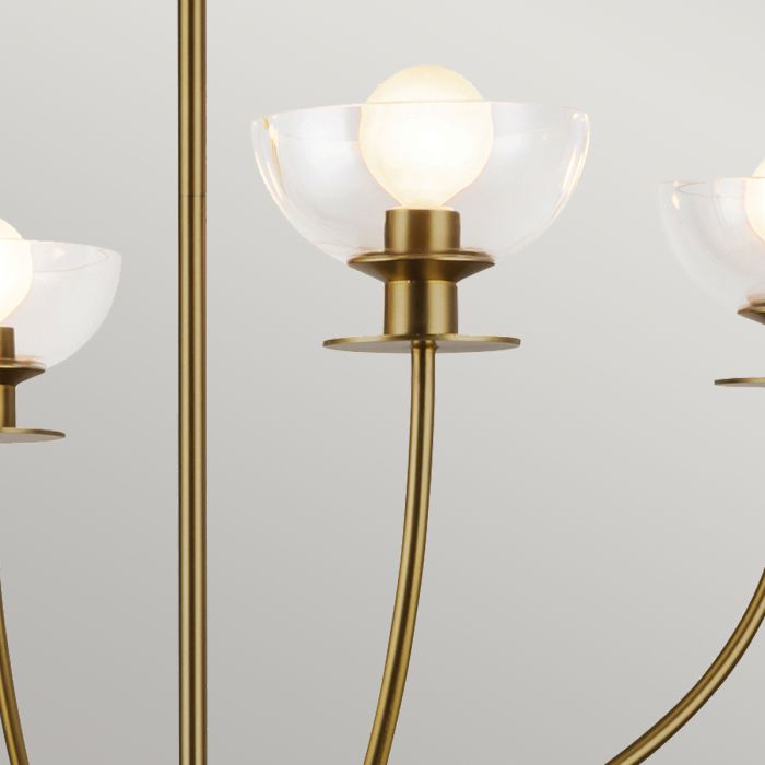 Alora Mood Sylvia 4-Light Brushed Gold Modern Chandelier