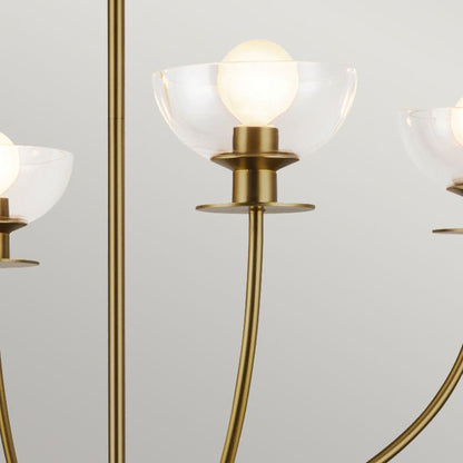 Alora Mood Sylvia 4-Light Brushed Gold Modern Chandelier