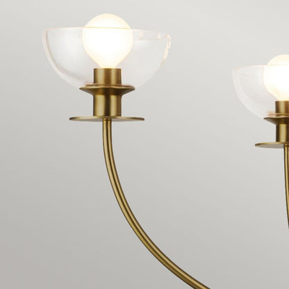 Alora Mood Sylvia 4-Light Brushed Gold Modern Chandelier