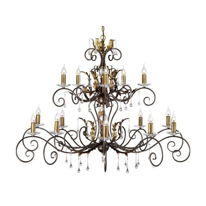 Elstead Lighting Amarilli 15-Light Bronze with Gold Patina Candle Chandelier
