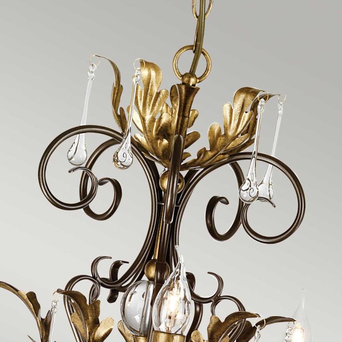 Elstead Lighting Amarilli 15-Light Bronze with Gold Patina Candle Chandelier