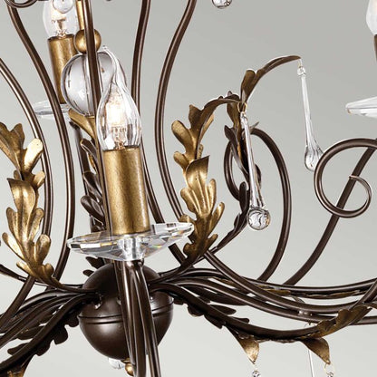 Elstead Lighting Amarilli 15-Light Bronze with Gold Patina Candle Chandelier