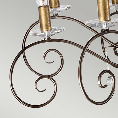 Elstead Lighting Amarilli 15-Light Bronze with Gold Patina Candle Chandelier