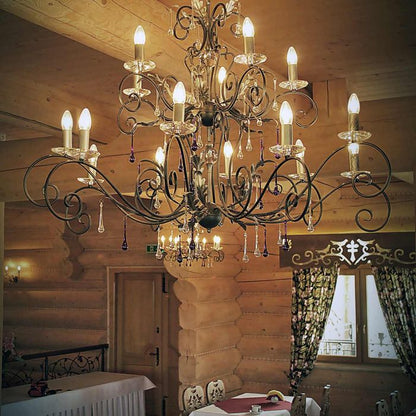 Elstead Lighting Amarilli 15-Light Bronze with Gold Patina Candle Chandelier