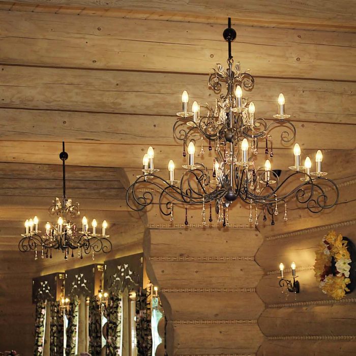 Elstead Lighting Amarilli 15-Light Bronze with Gold Patina Candle Chandelier