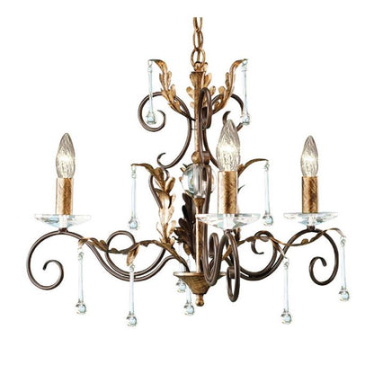 Elstead Lighting Amarilli 3-Light Bronze with Gold Patina Candle Chandelier