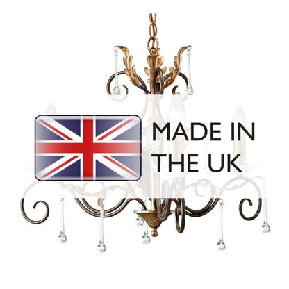 Elstead Lighting Amarilli 3-Light Bronze with Gold Patina Candle Chandelier