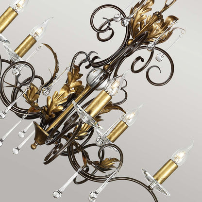 Elstead Lighting Amarilli 5-Light Bronze with Gold Patina Candle Chandelier