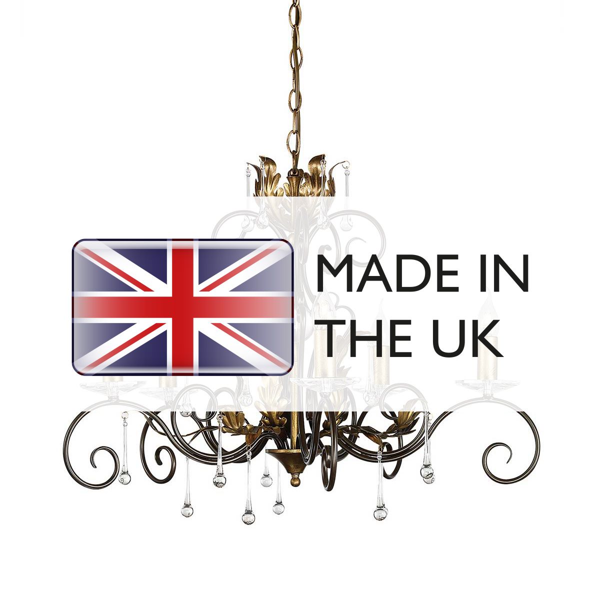 Elstead Lighting Amarilli 5-Light Bronze with Gold Patina Candle Chandelier