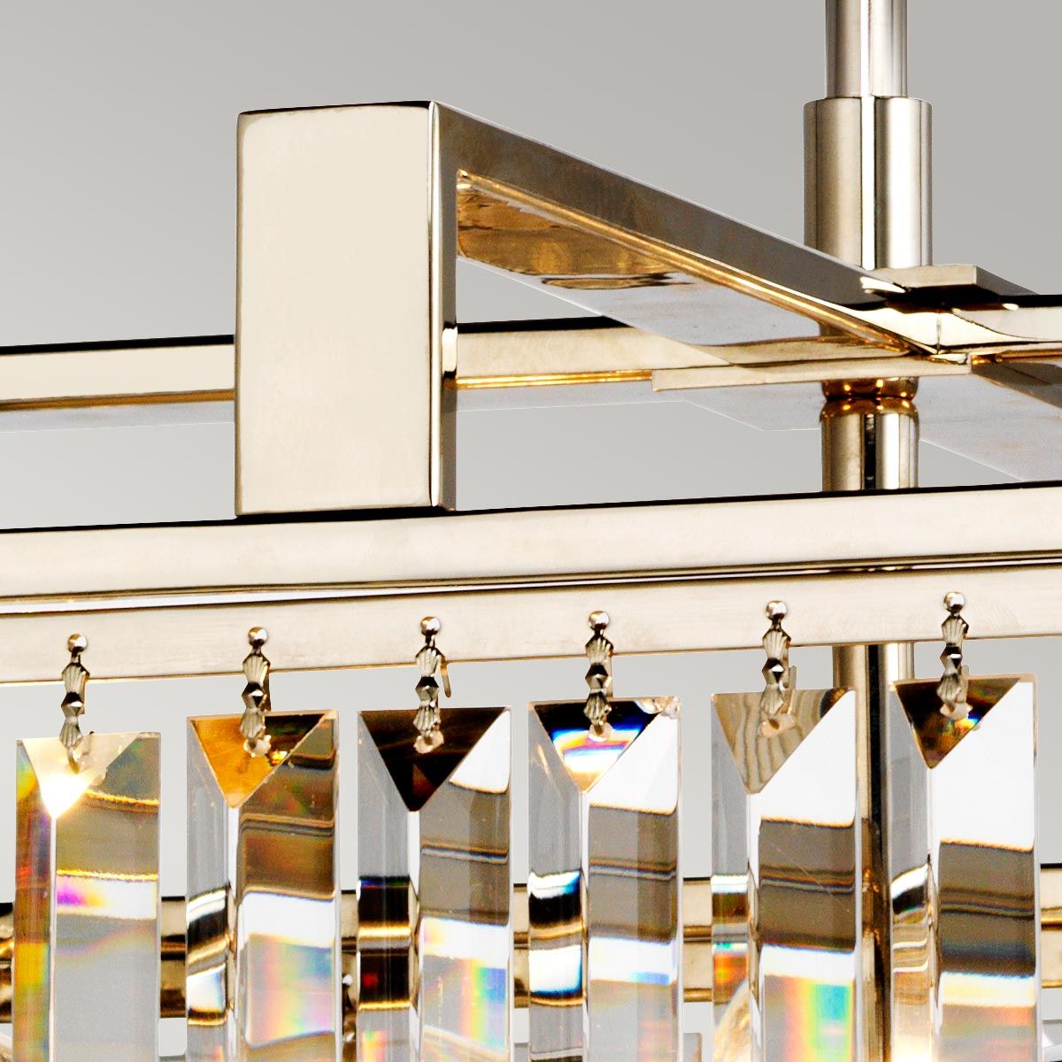 Elstead Lighting Aries 4-Light Large Polished Nickel Crystal Chandelier