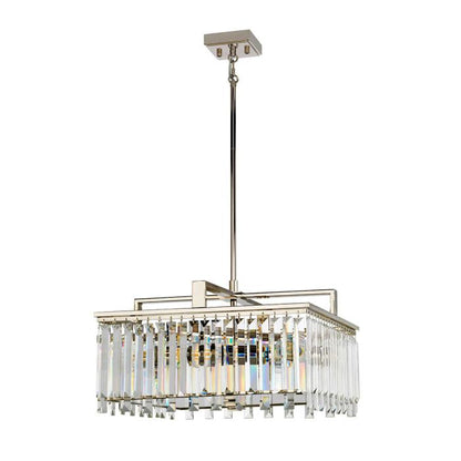Elstead Lighting Aries 4-Light Large Polished Nickel Crystal Chandelier
