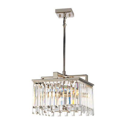 Elstead Lighting Aries 4-Light Small Polished Nickel Crystal Chandelier