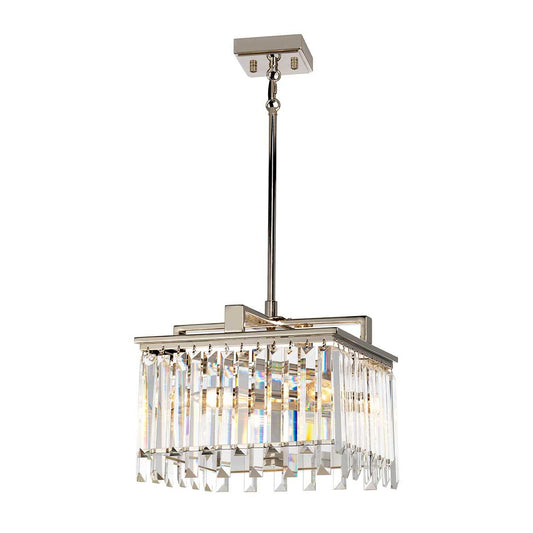 Elstead Lighting Aries 4-Light Small Polished Nickel Crystal Chandelier