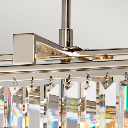 Elstead Lighting Aries 4-Light Small Polished Nickel Crystal Chandelier