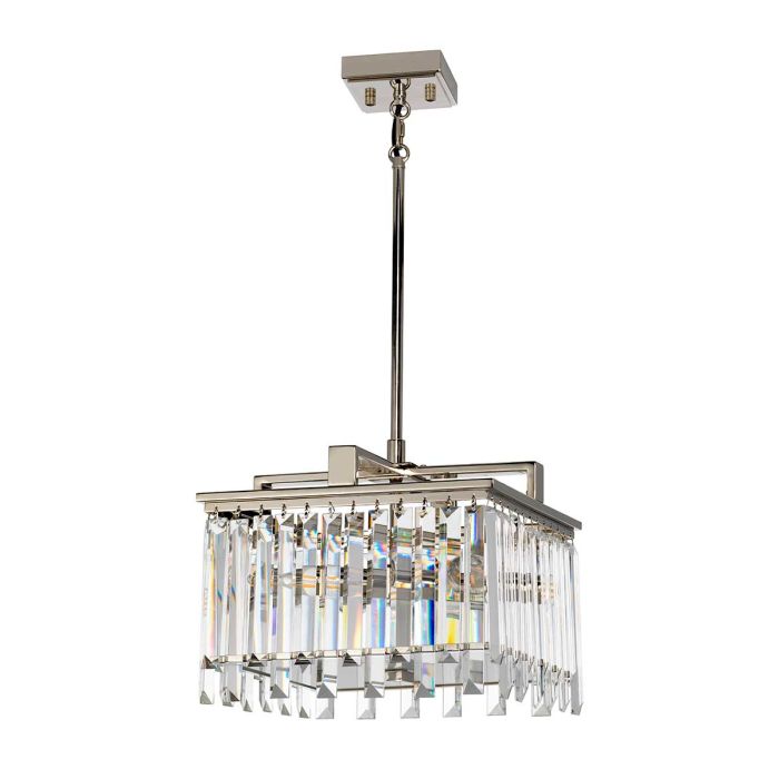 Elstead Lighting Aries 4-Light Small Polished Nickel Crystal Chandelier
