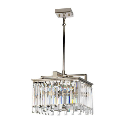Elstead Lighting Aries 4-Light Small Polished Nickel Crystal Chandelier